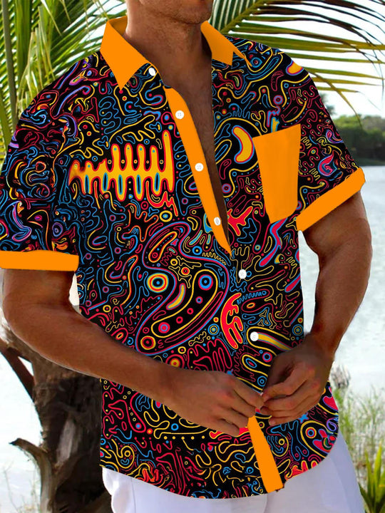 men's short sleeve pocket shirt front view