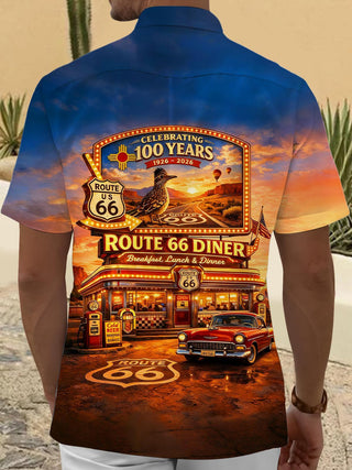 men's vintage print shirt back view