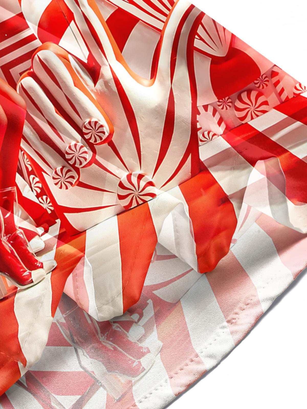 Christmas Print Men's Pocket Short Sleeve Shirts