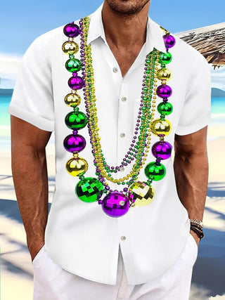 men's Mardi Gras shirt front view