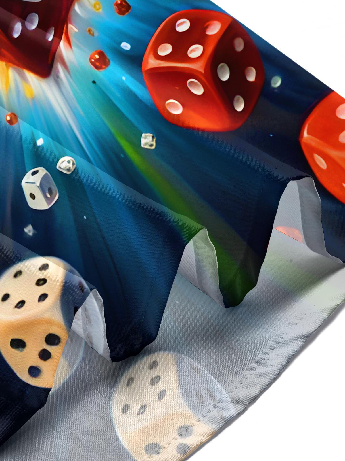 Heart Dice Men's Pocket Short Sleeve Shirts