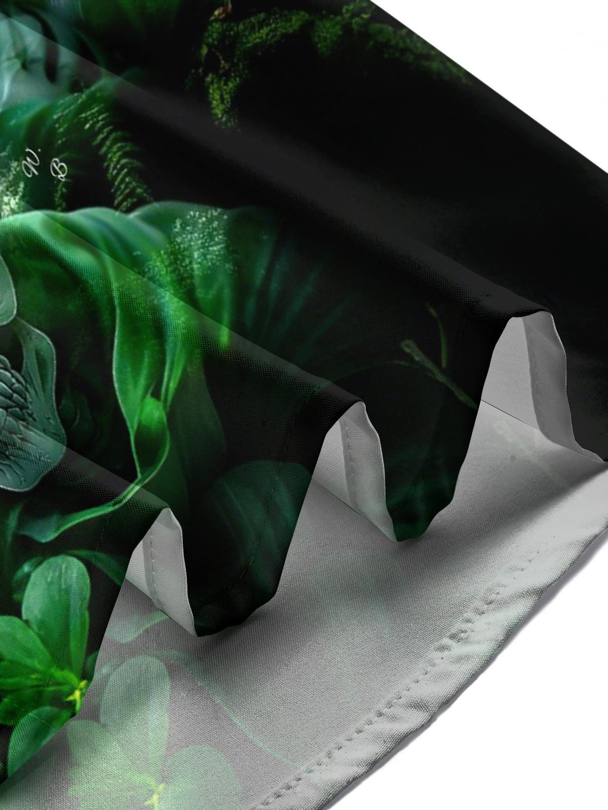 St. Patrick's Day Skull Print Men's Pocket Short Sleeve Shirts