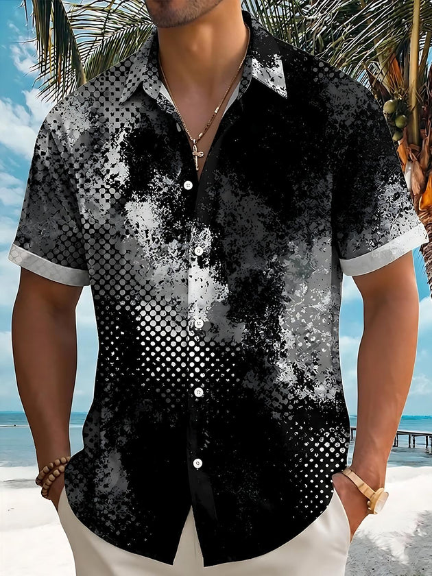 Abstract Men's Pocket Short Sleeve Shirts