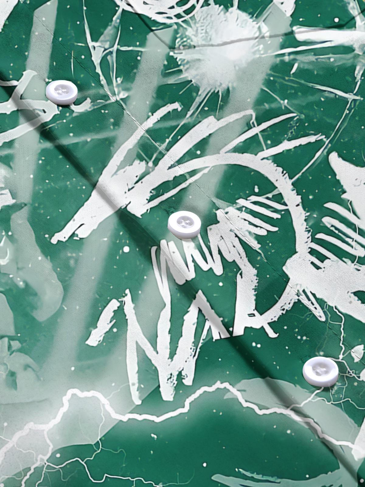 Abstract Art Print Men's Pocket Short Sleeve Shirts