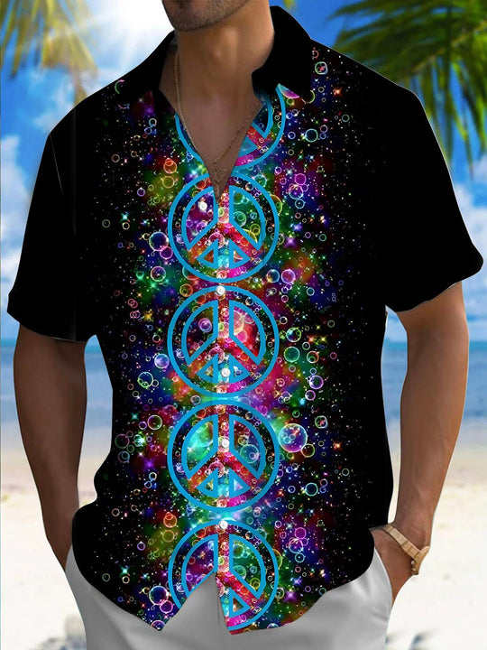 men's patterned sweater shirt front view