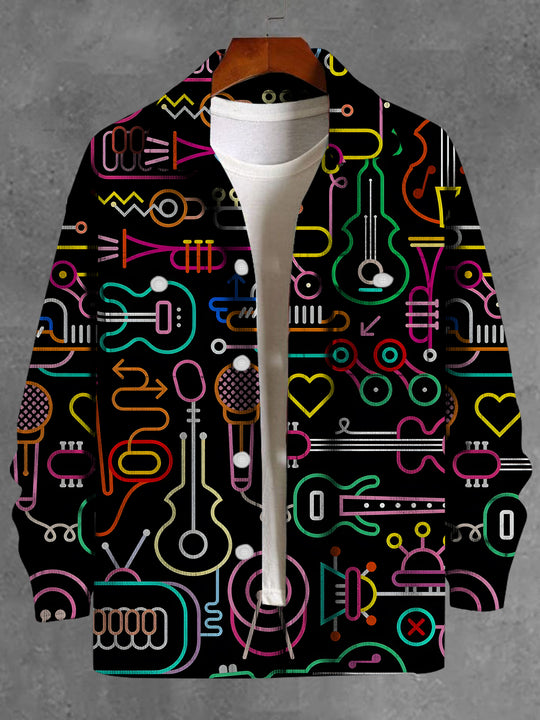 men's casual jacket shirt front view