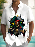 Skull Men's Pocket Short Sleeve Shirts