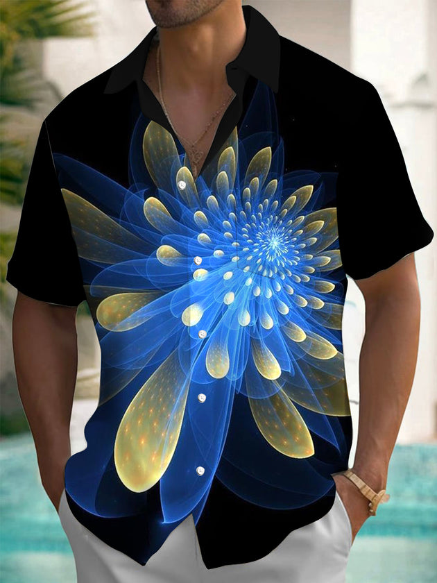 men's floral shirt front view