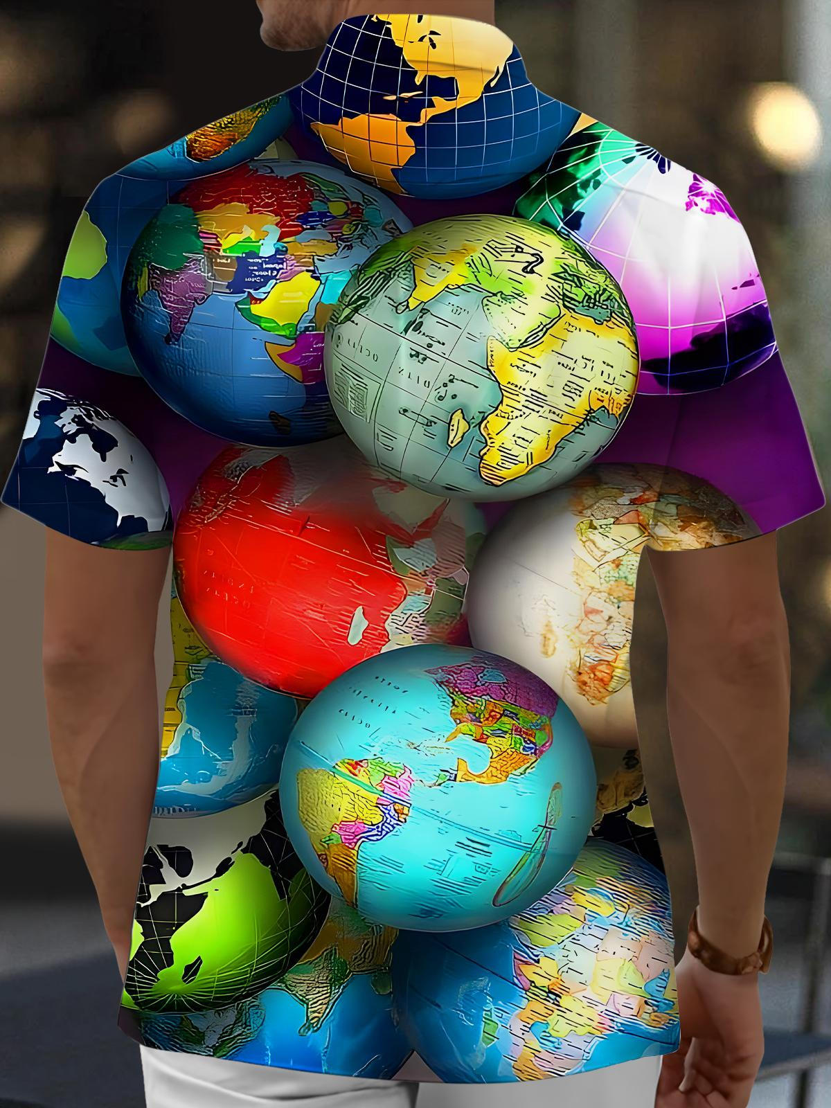 Colorful Earth Men's Pocket Short Sleeve Shirts