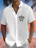 Sea Turtle Short Sleeve Men's Shirts With Pocket