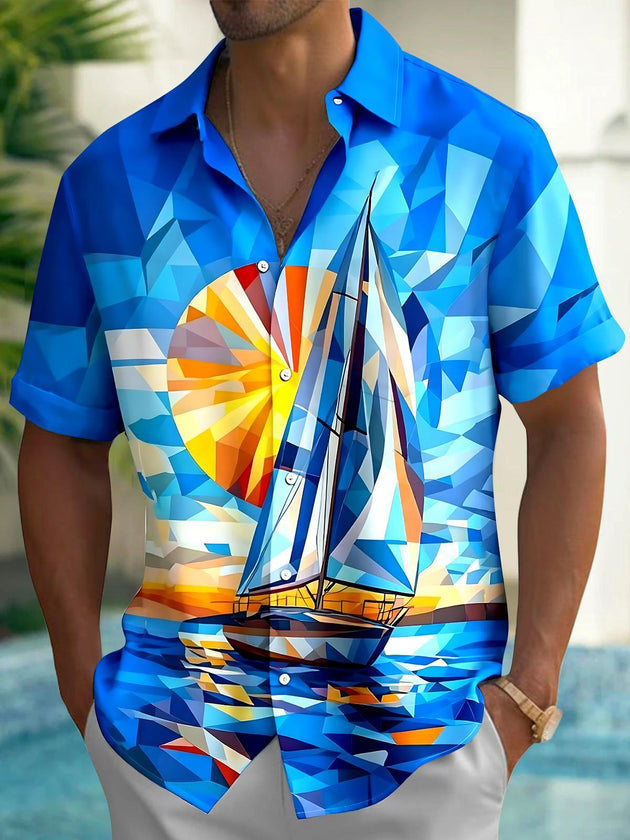 Boat Men's Pocket Short Sleeve Shirts