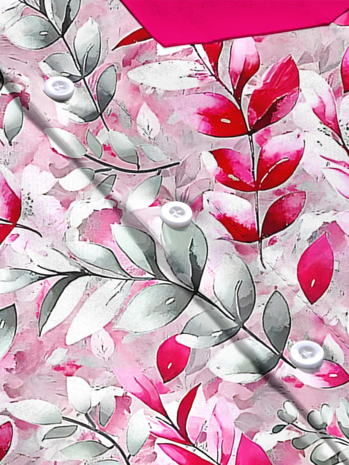 Hawaiian Leaf Men's Pocket Short Sleeve Shirts