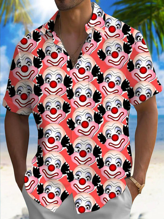 men's patterned sweater shirt front view