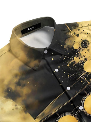 men's graphic art shirt side view