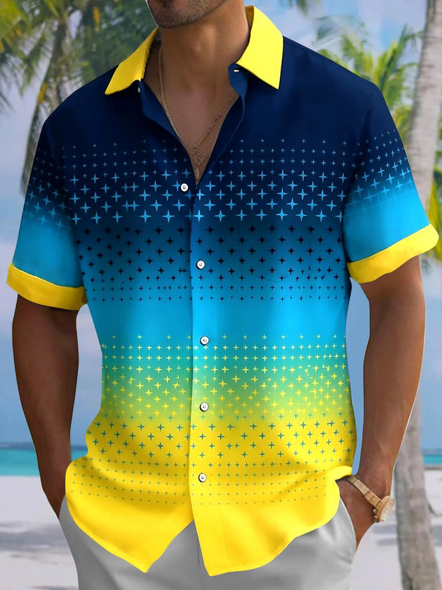Geometry Men's Pocket Short Sleeve Shirts