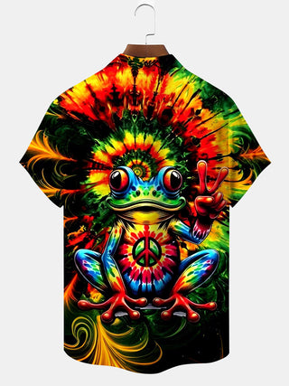 men's tye dye shirt back view