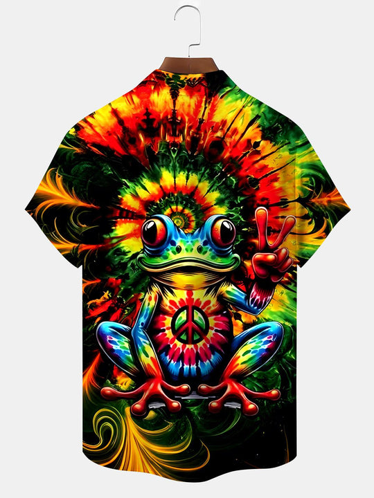 men's tye dye shirt back view