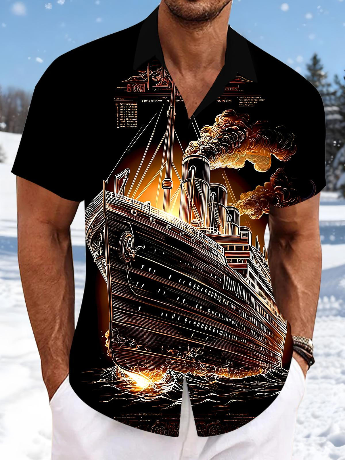 Boat Men's Pocket Short Sleeve Shirts