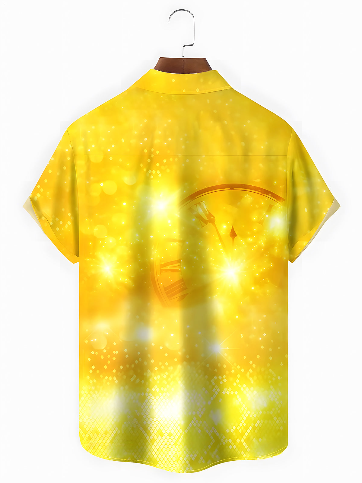 2026 New Year Clock Men's Pocket Short Sleeve Shirts