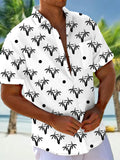 Coconut Tree Men's Pocket Short Sleeve Shirts