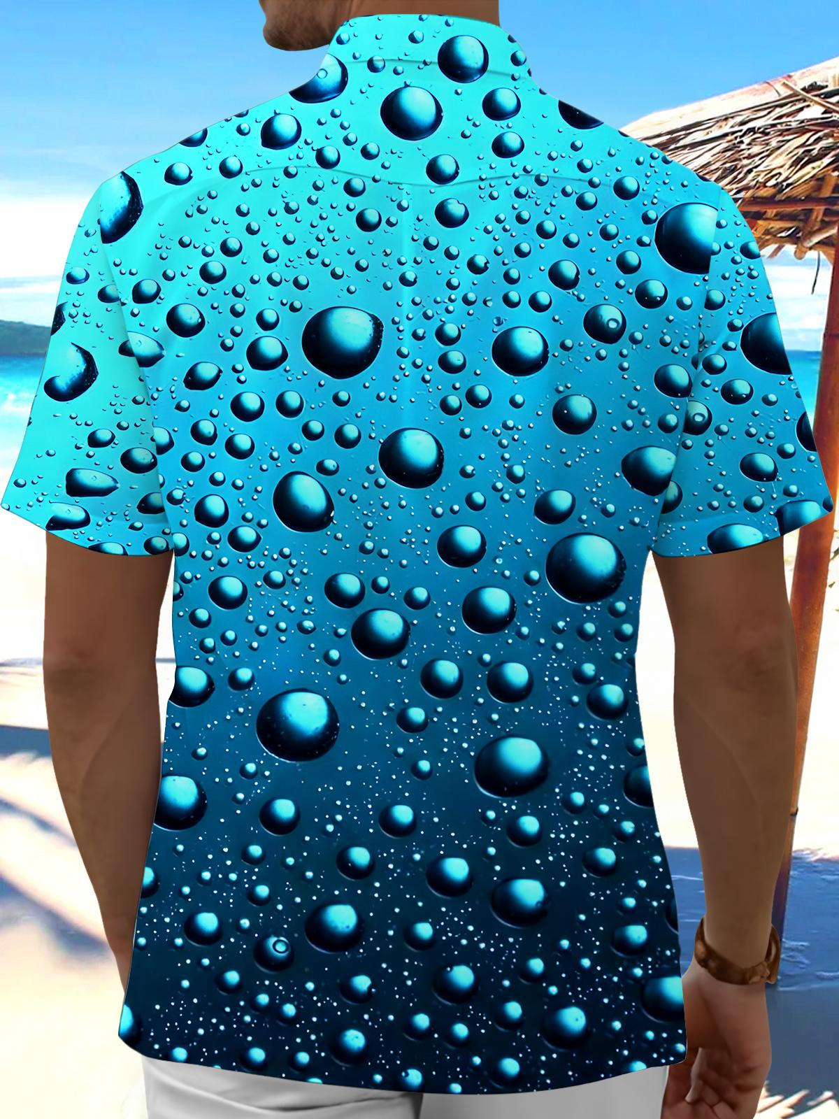 Water Drop Men's Pocket Short Sleeve Shirts