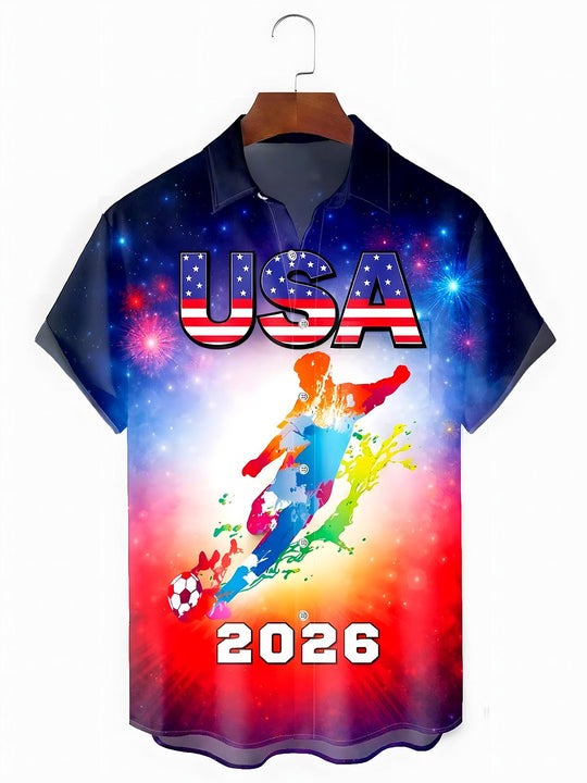 men's tie dye shirt front view Independence Day