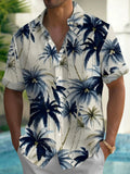 Coconut Tree Men's Pocket Short Sleeve Shirts