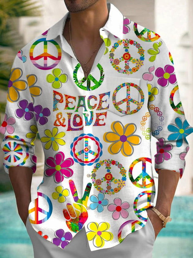 men's patterned sweater shirt front view