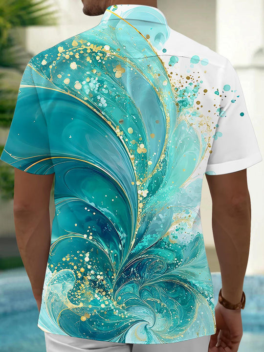 men's aloha shirt back view