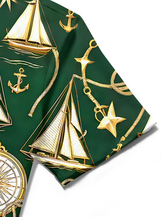 men's Hawaiian shirt close-up short sleeve