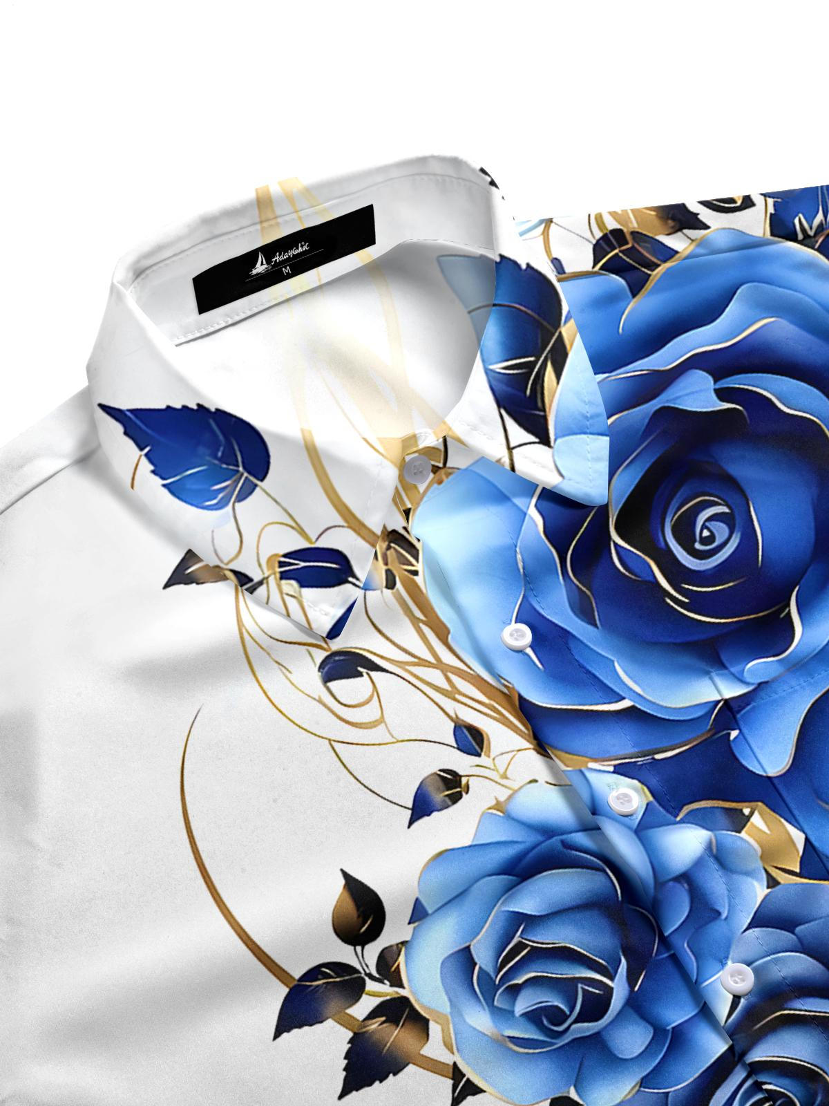 Floral Men's Pocket Short Sleeve Shirts