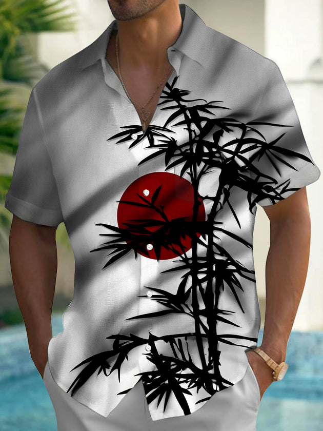 Men's pocket short sleeve shirt front view
