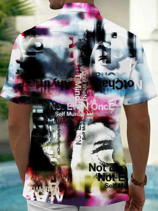 men's ombre effect shirt back view
