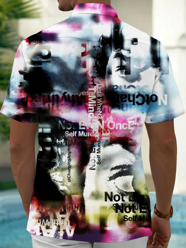 men's ombre effect shirt back view