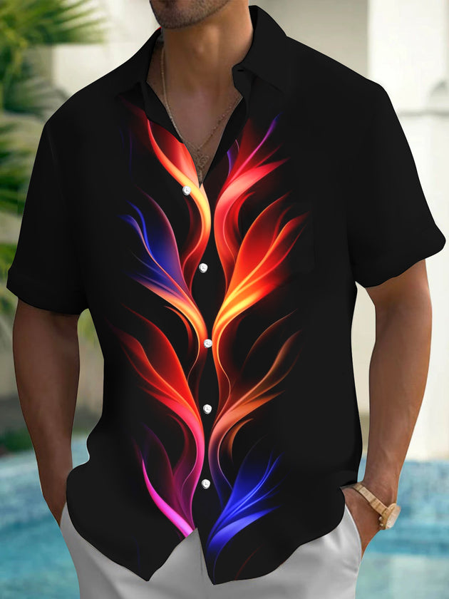 men's floral shirt front view