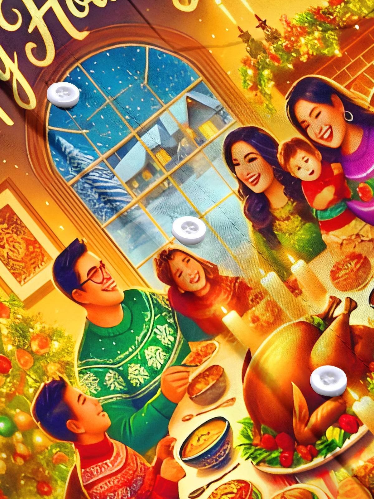 Festivals Family Gatherings Enjoyable Holidays Men's Pocket Short Sleeve Shirts