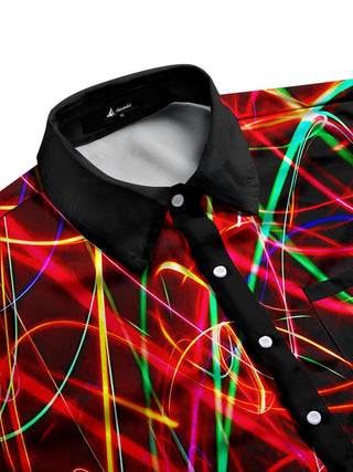 Men's tie-dye short sleeve shirt side view
