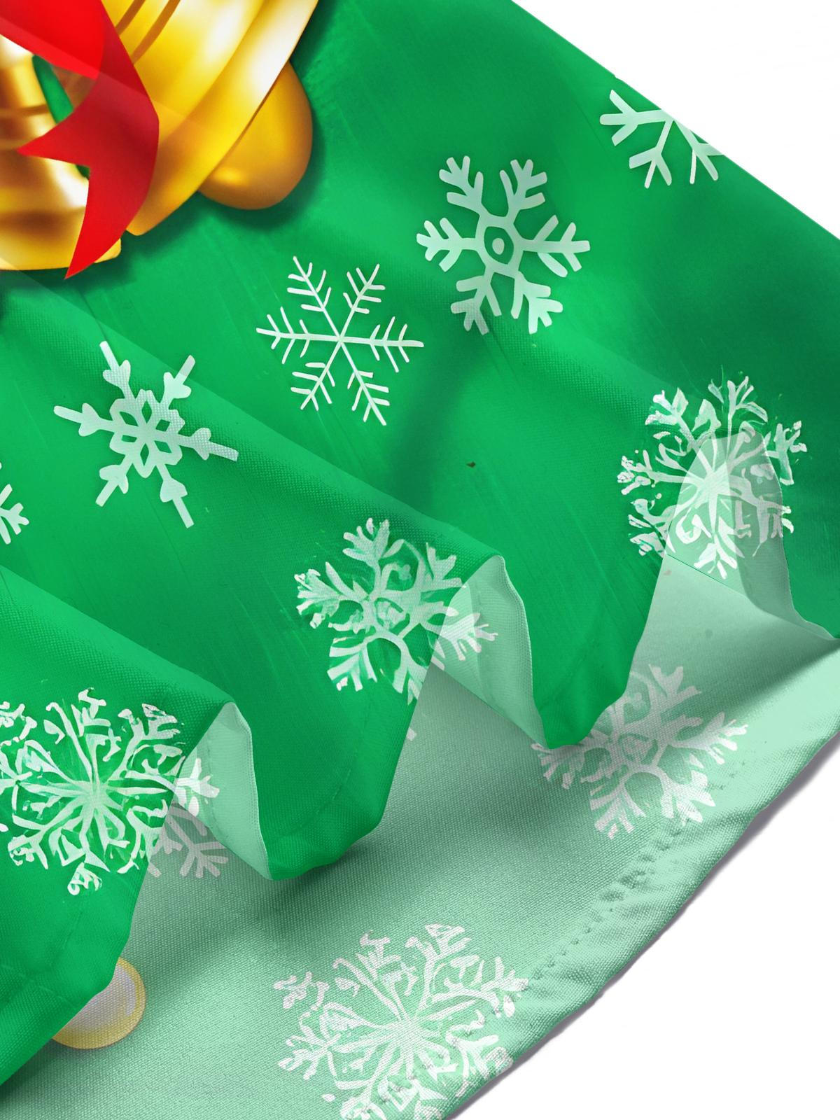 Fun Christmas Bell Snowflakes Vest Structure Xmas Men's Pocket Short Sleeve Shirts