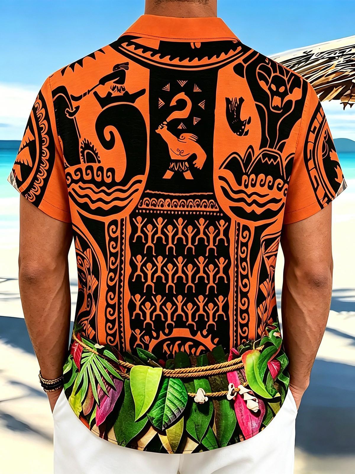 men's aloha shirt back view