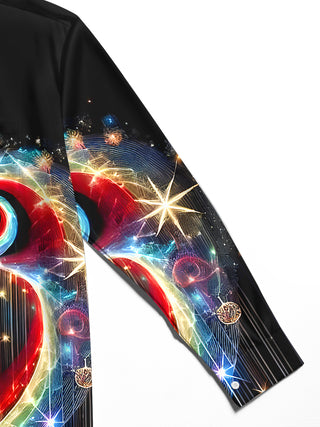 men's Christmas shirt close-up full sleeve