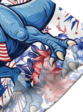 men's dinosaur print shirt Independence Day