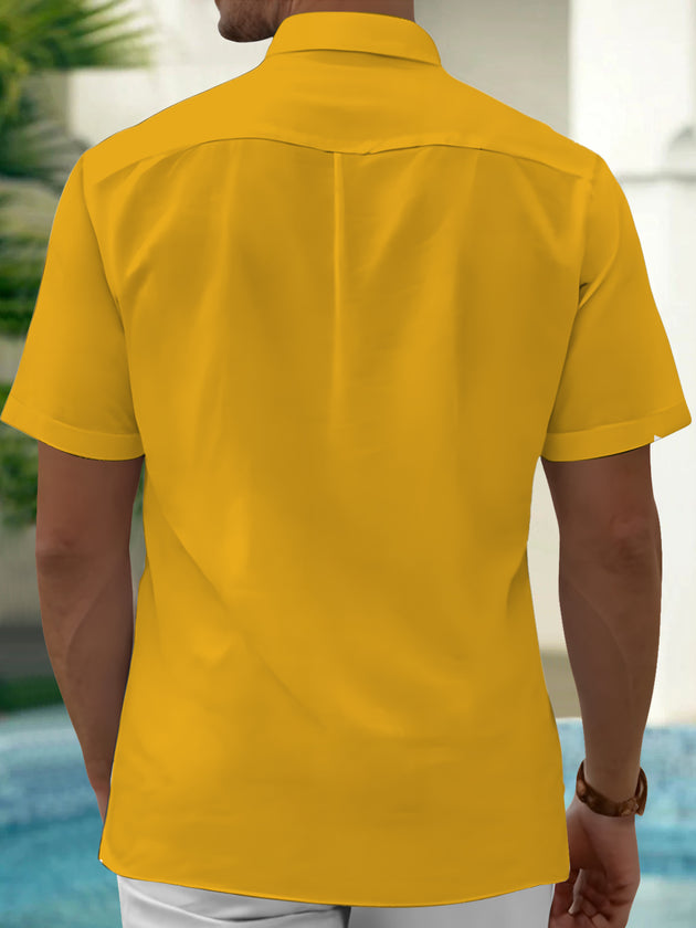 men's short sleeve shirt side view
