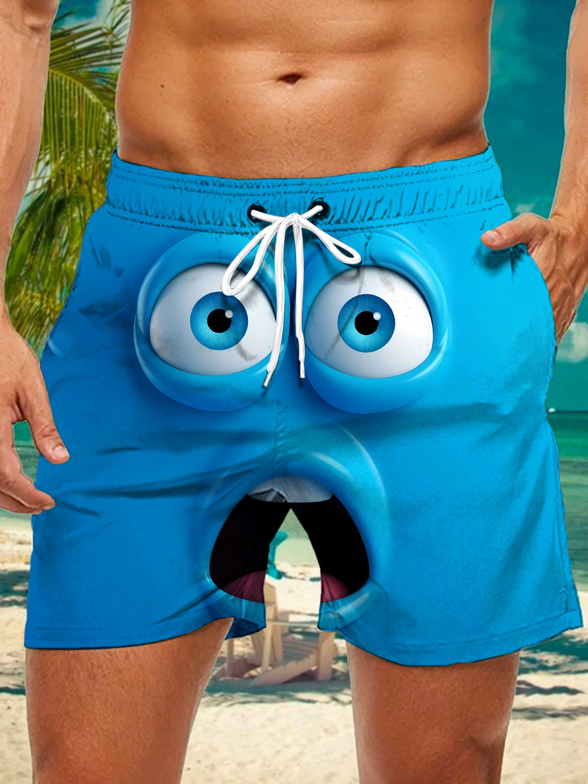 Funny Print Men's Print Pocket Shorts