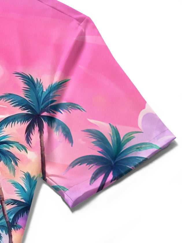 men's Hawaiian shirt close-up short sleeve
