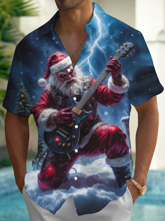 men's Christmas shirt front view holiday party
