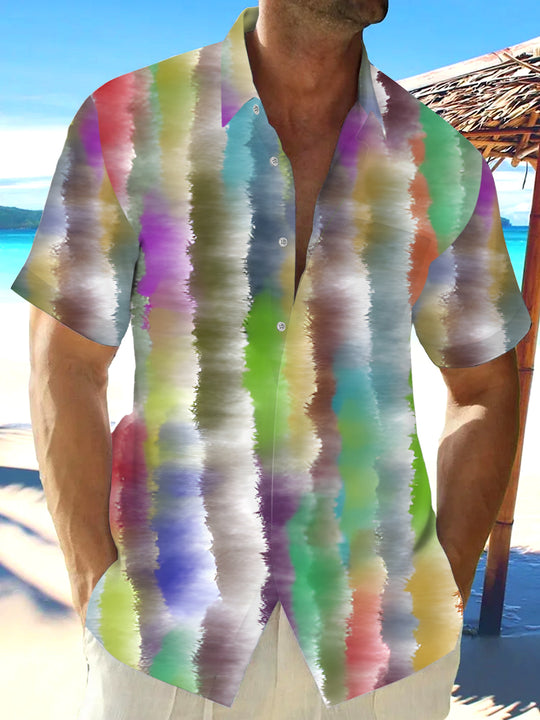 men's gradient print shirt front view