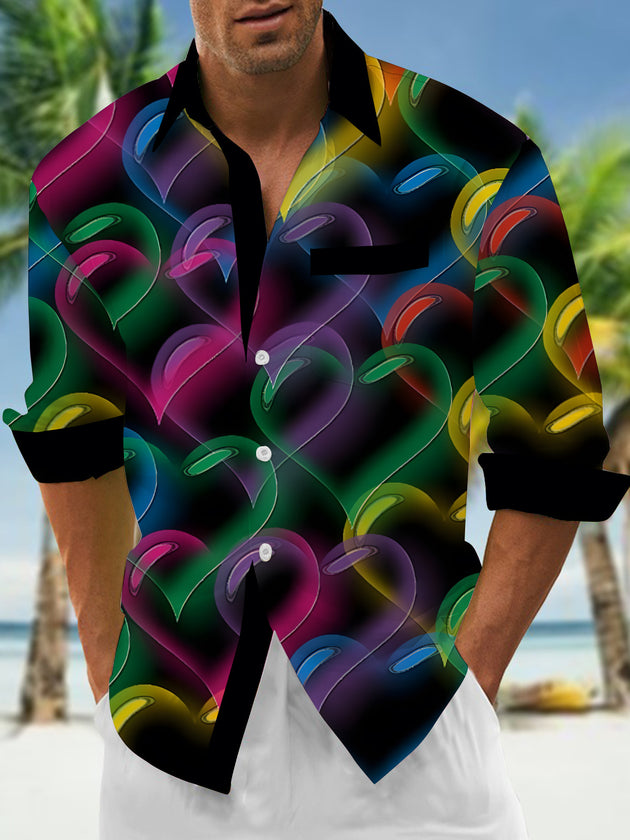 men's art print shirt front view