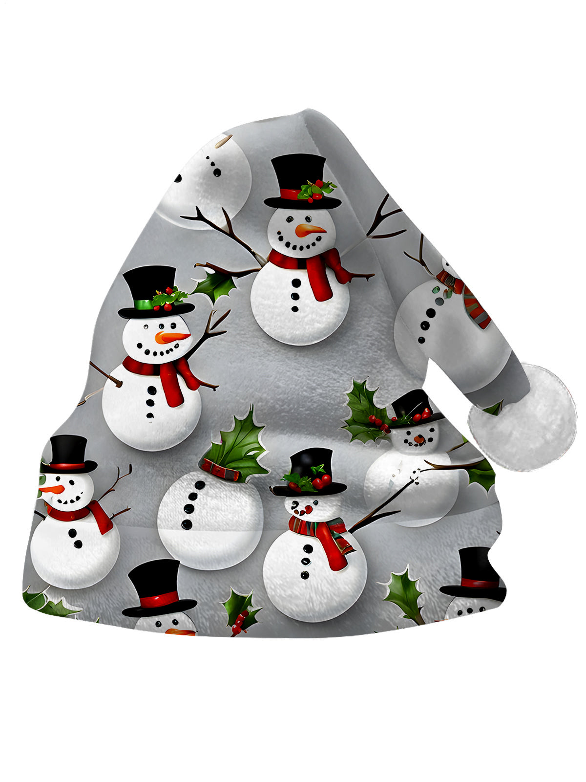 Christmas Snowman Men's Print Christmas Hat