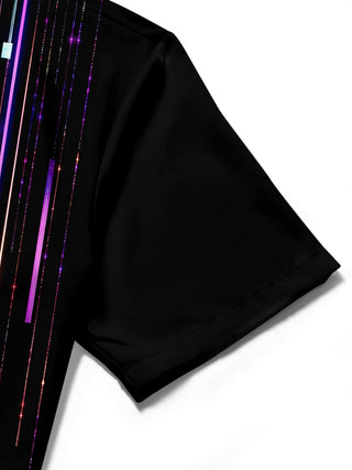 men's tie dye shirt close-up short sleeve