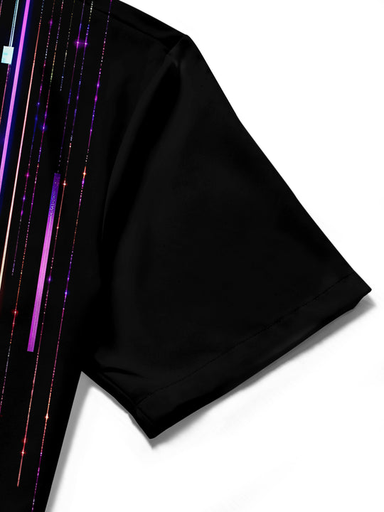 men's tie dye shirt close-up short sleeve